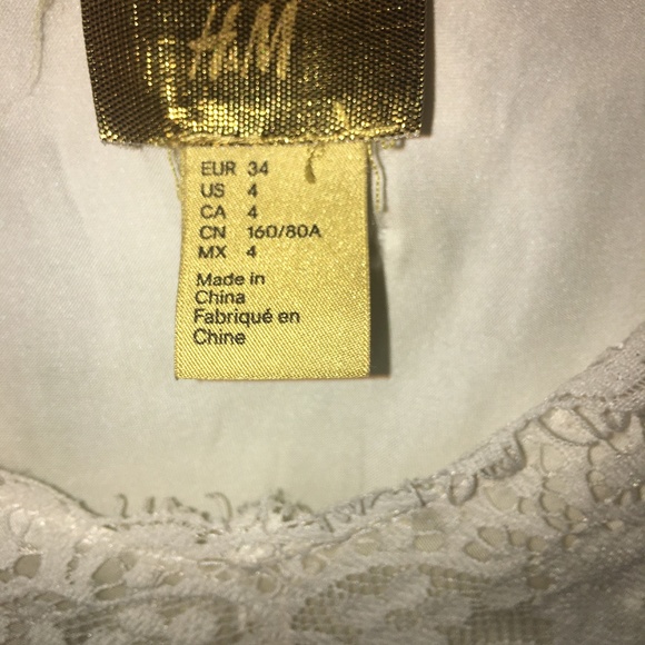 White/Cream, Silky, Laced, Small Tank Top - Picture 3 of 5